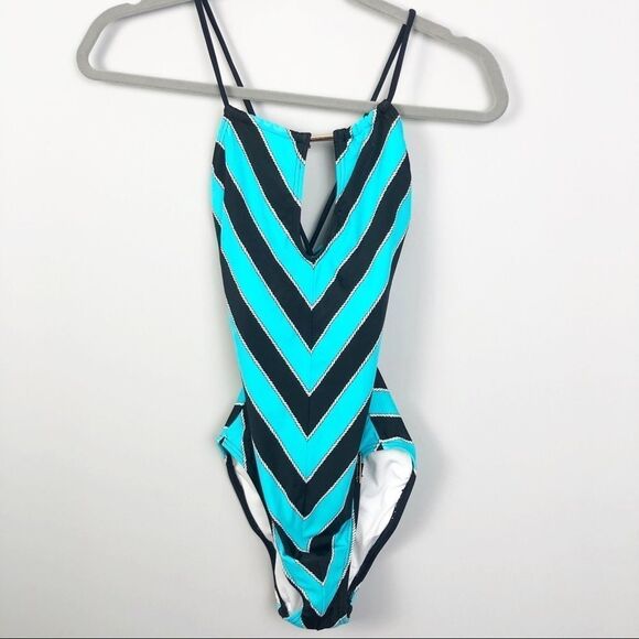 MICHAEL KORS | V Design One Piece Swimsuit Size 6 - Picture 1 of 7